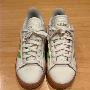 Adidas White and Green Sneakers